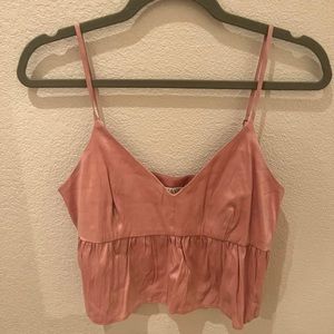 WAYF Rose Ruffle Tank Top